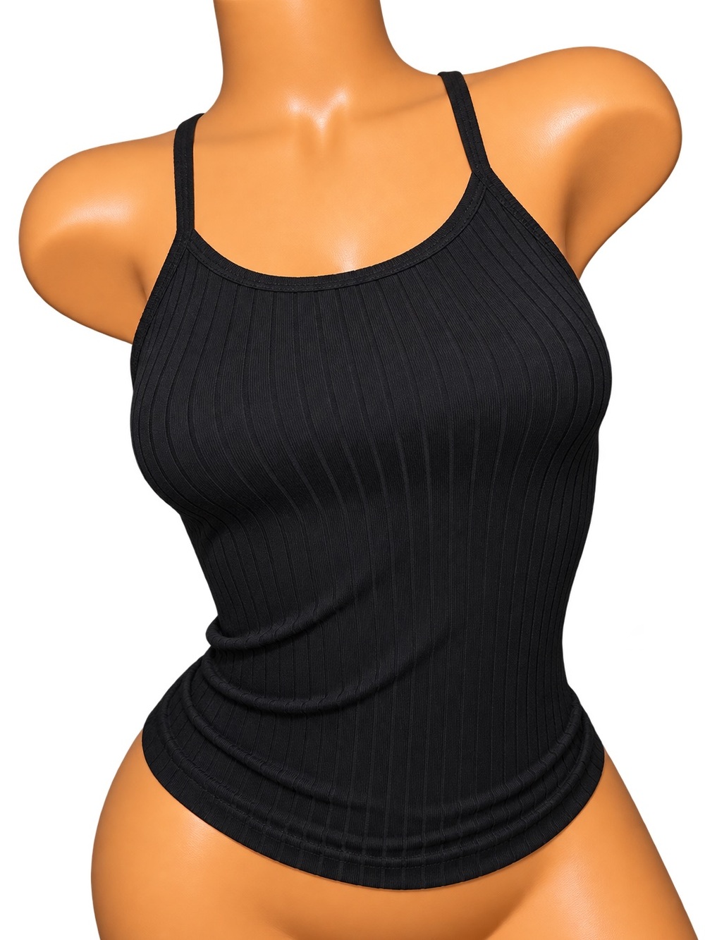 VICTORIA’S SECRET Ribbed Black Sleep Shirt Tank S Cropped Modal Built in Bra